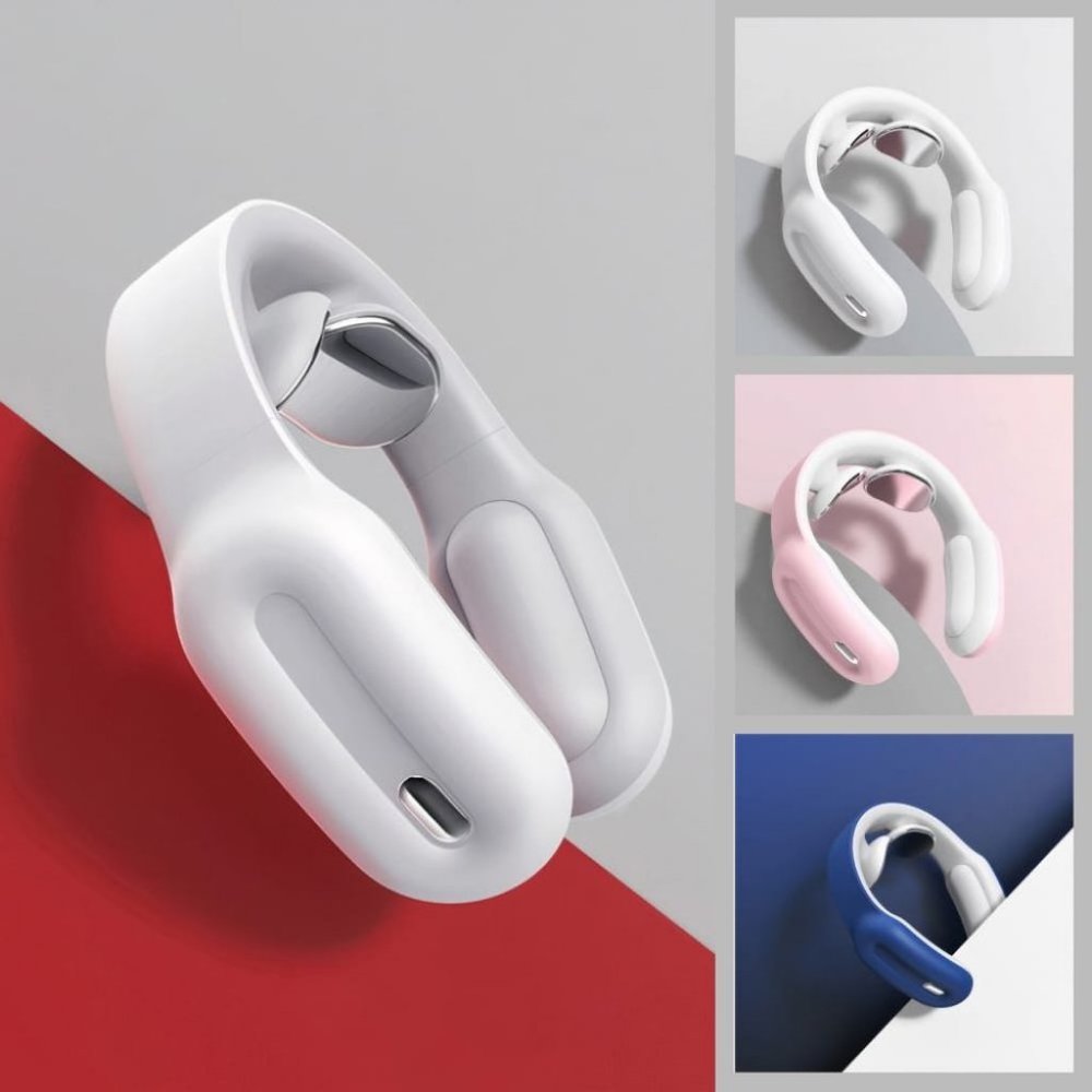 Intelligent Neck Massager: White, Pink & Blue